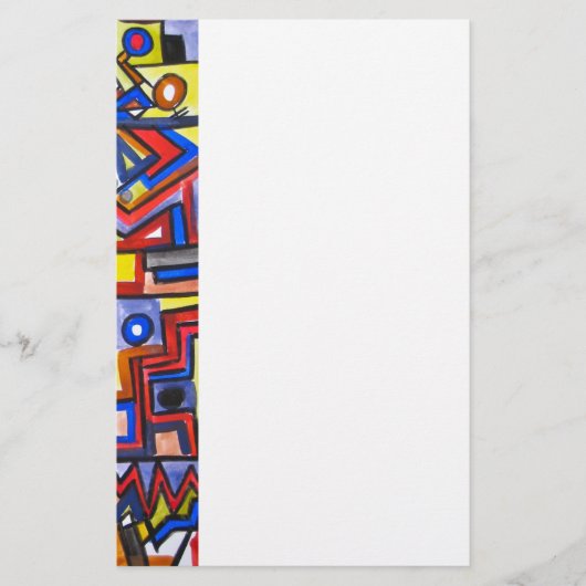 アーバン通り2手絵を描幾何モダン芸術 便箋 (正面)
