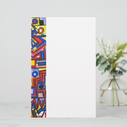 アーバン通り2手絵を描幾何モダン芸術 便箋 (スタンド正面)