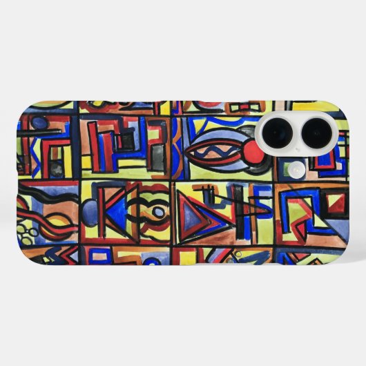 アーバン通り2手色彩の鮮やか抽象芸術幾何学模様 Case-Mate iPhoneケース (裏面 (横))