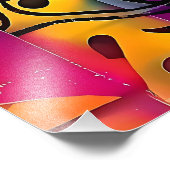 アーバン開花鮮やかなグラフィティフラワーエクスプローシオポスター フォトプリント            (角)