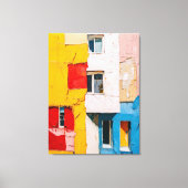 アーバン鮮やかド窓 – 抽象芸術油彩 キャンバスプリント (正面)