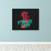 アーバン鮮やかバン，トレンディーグラフィックデザイン永遠の愛 キャンバスプリント (インサイチュ (ウッドフロア))