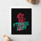 アーバン鮮やかバン,トレンディーグラフィックデザイン永遠の愛 ノートカード (正面/裏面インサイチュ)