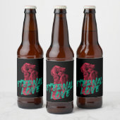 アーバン鮮やかバン，トレンディーグラフィックデザイン永遠の愛 ビールラベル (ボトル)
