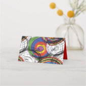 アーバン·グラフグランジィティが夕食のパーティーを渦巻く プレイスカード (裏面)