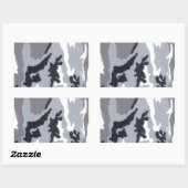 アーバン/スノー迷彩柄 長方形シール (シート)