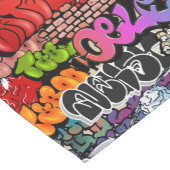 アーバン・ダイナミックスの通りの芸術の落書きの芸術パターン ショートテーブルランナー (コーナー)