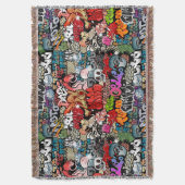 アーバン・ダイナミックスの通りの芸術の落書きの芸術パターン スローブランケット (正面縦)