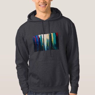 アーバン ドリップ - 抽象的な街の風景Tシャツ パーカ