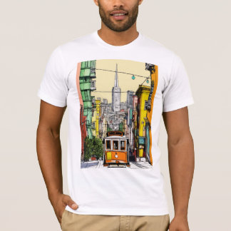 アーバン・バイブス: サンフランシスコ ストリートカー アート Tシャツ