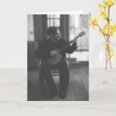 アーバン・バンジョー・プレーヤー カード (黄色い花)