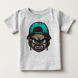 アーバン・レベル：グラフィティ・スタイル・フェイス ベビーTシャツ
