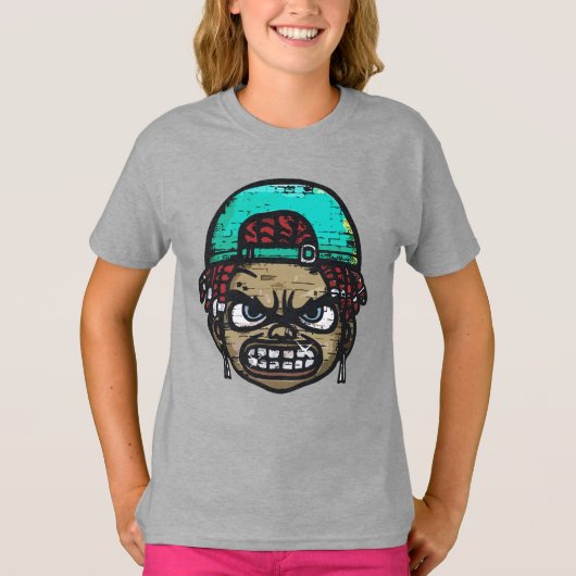 アーバン・レベル：グラフィティ・スタイル・フェイス Tシャツ (正面)