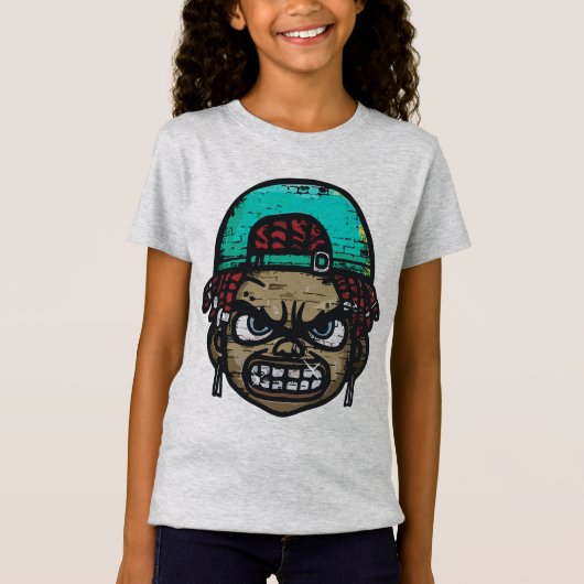 アーバン・レベル:グラフィティ・スタイル・フェイス Tシャツ (正面)