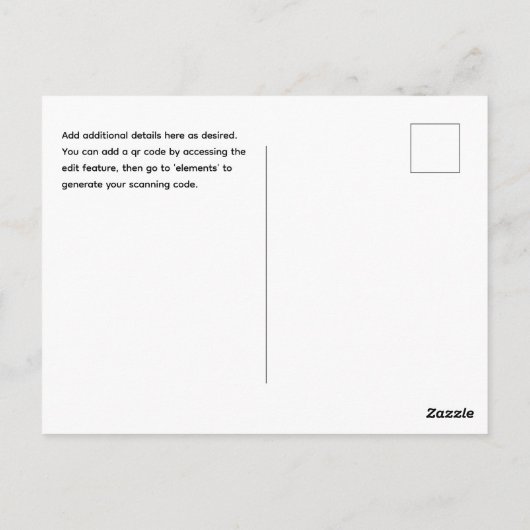 アーバン 予算に関する情報写真を選択して日付を保存 ポストカード (裏面)