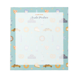 アーバンNYCパターンターコイズグリーン名 ノートパッド