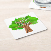 アーバーデイツリーホリデイ スクエアペーパーコースター (アングル)