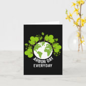 アーバーデイ毎日の地球の惑星の記念日の男性 カード (黄色い花)