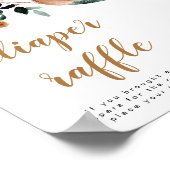 アーバーボヘミアンフェザーグリーンリーベビーおむつラッフル ポスター (角)