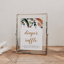 アーバーボヘミアンフェザーグリーンリーベビーおむつラッフル