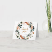 アーバーボヘミアンフェザーグリーンリーリースボホ サンキューカード (正面)