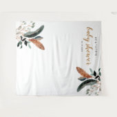 アーバーボヘミアンフェザーグリーン ベビーシャワー タペストリー (正面(横))