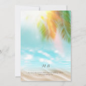アーバーモダントロピカルビーチ結婚式 招待状 (裏面)