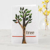 アーバー日の木の挨拶状 カード (黄色い花)