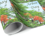 アーバー日の赤い炎木の包装紙 ラッピングペーパー (ロールコーナー)