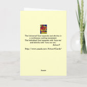 アーバー日カード芸術的な咲く木 カード (裏面)