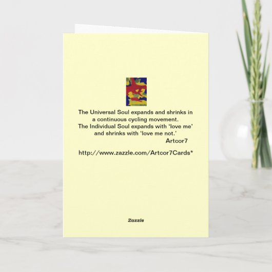 アーバー日カード芸術的な咲く木 カード (裏面)