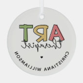 アーパーソナライズされたトセラピストアートセラピーギフト ガラスオーナメント (裏面)