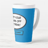 アーパーソナライズされたトポップ・アートの漫画本の音声バブル カフェラテマグ (右アングル)