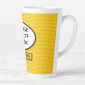 アーパーソナライズされたトポップ・アートの漫画本の音声バブル カフェラテマグ (右)