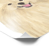 アーパーソナライズされたトポメラニア犬 フォトプリント            (角)