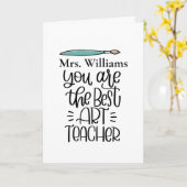 アーパーソナライズされたト先生サンキューカード カード (黄色い花)