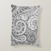 アーパーソナライズされたト忙し・ドードルデザインアクセント枕 アクセントクッション (裏面(縦))