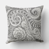 アーパーソナライズされたト忙し・ドードルデザイン クッション (裏面)