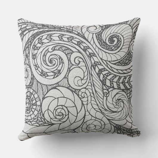 アーパーソナライズされたト忙し・ドードルデザイン クッション (裏面)