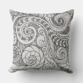 アーパーソナライズされたト忙し・ドードルデザイン クッション (正面)