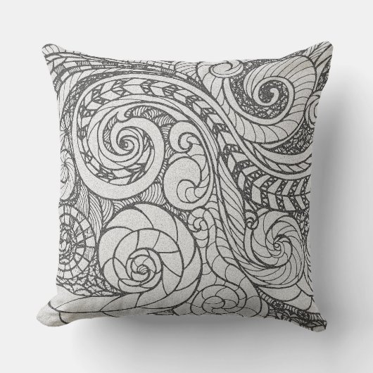 アーパーソナライズされたト忙し・ドードルデザイン クッション (正面)