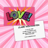 アーパーソナライズされたポップ・アートのト漫画ブックラブ 名刺