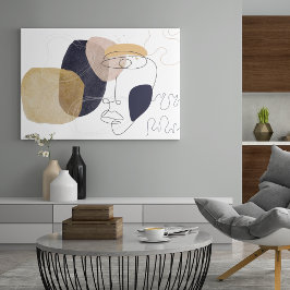 アービストラクトカラフル図形を含むオンラインのファサード キャンバスプリント