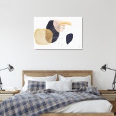 アービストラクトカラフル図形を含むオンラインのファサード キャンバスプリント (インサイチュ (寝室))