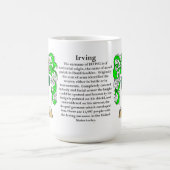 アービング、起源、意味および頂上 コーヒーマグカップ (中央)