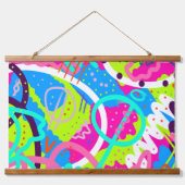 アーファンキーカラフルト 吊り下げ型タペストリー (正面)