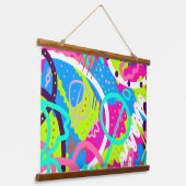 アーファンキーカラフルト 吊り下げ型タペストリー (傾斜あり)