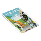 アーフスダンマークヴィンテージトラベルポステ マグネット (右側)