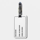 アーフランスのト絵画スタイルのブポップ・アートのルドッグ ラゲッジタグ (裏面縦)