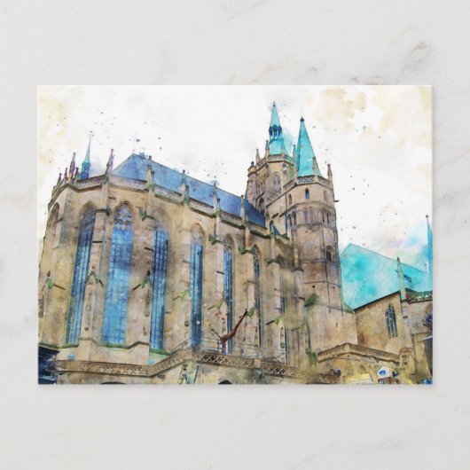 アーフルター・ドム。シュタンシヒト・フォン・エルフルト。 ポストカード (正面)